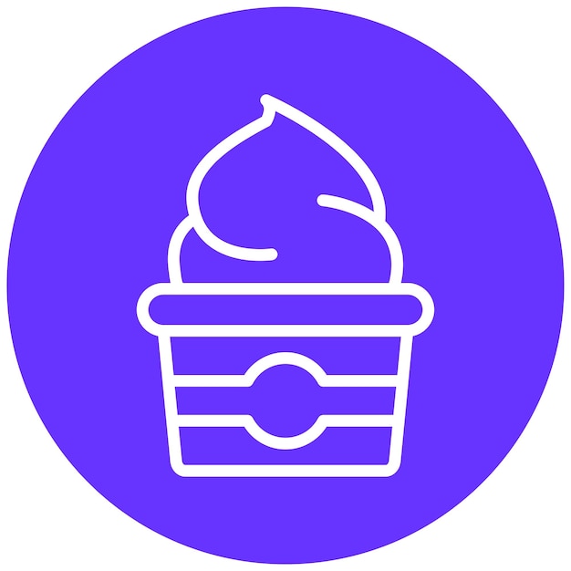 Diseño vectorial del estilo del icono del helado