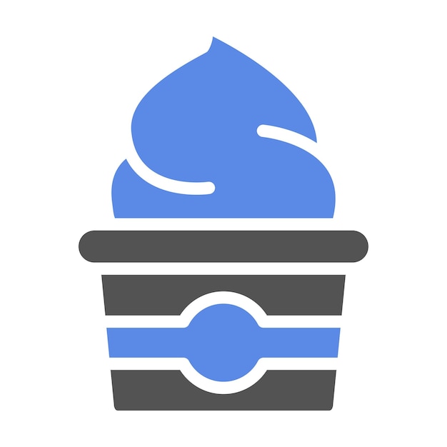 Diseño vectorial del estilo del icono del helado