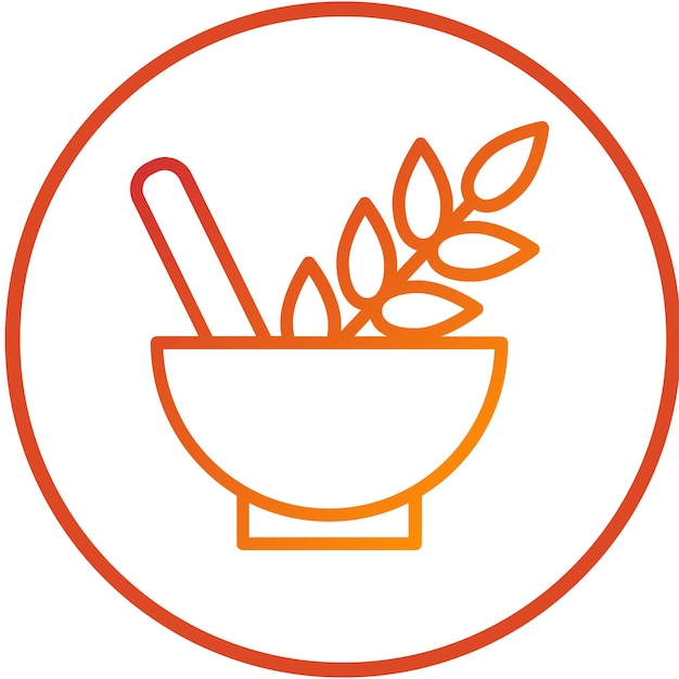 Diseño vectorial del estilo del icono de Herb Haven