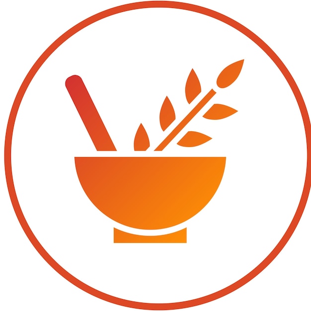 Diseño vectorial del estilo del icono de Herb Haven