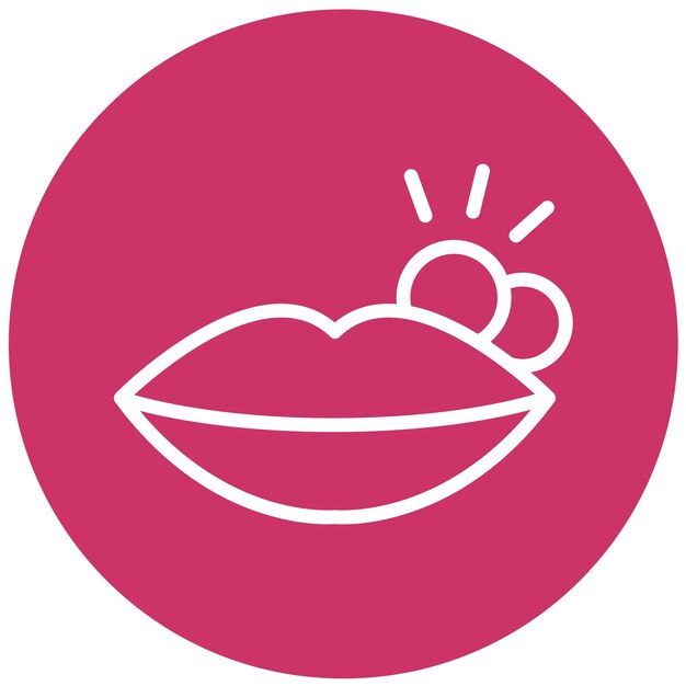 Diseño vectorial del estilo del icono del herpes