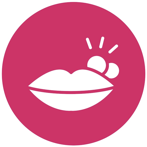 Diseño vectorial del estilo del icono del herpes