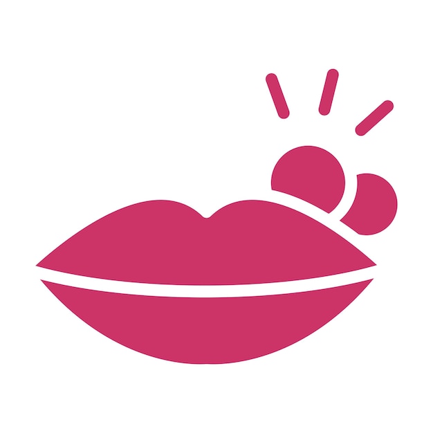 Diseño vectorial del estilo del icono del herpes
