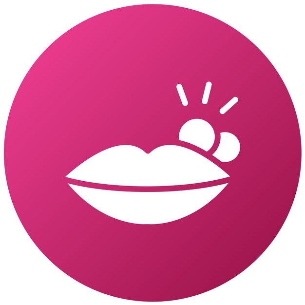 Diseño vectorial del estilo del icono del herpes