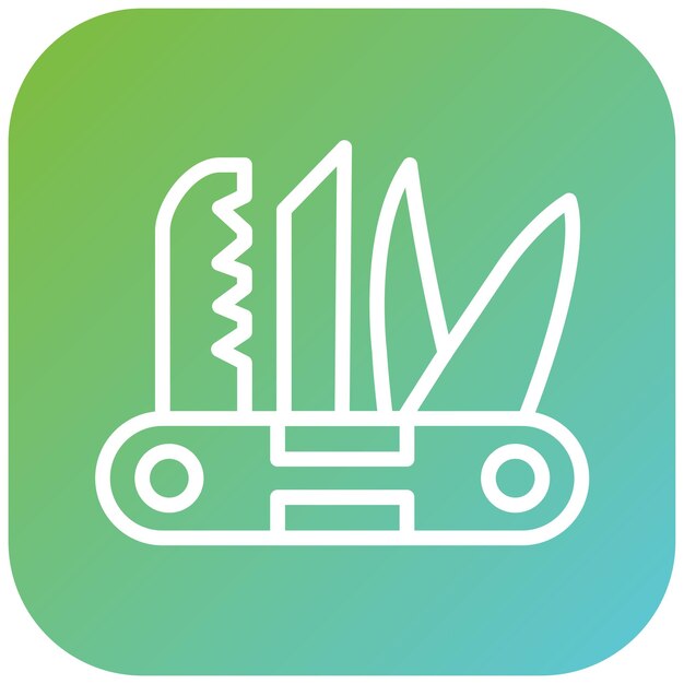 Diseño vectorial Estilo de icono de herramienta múltiple