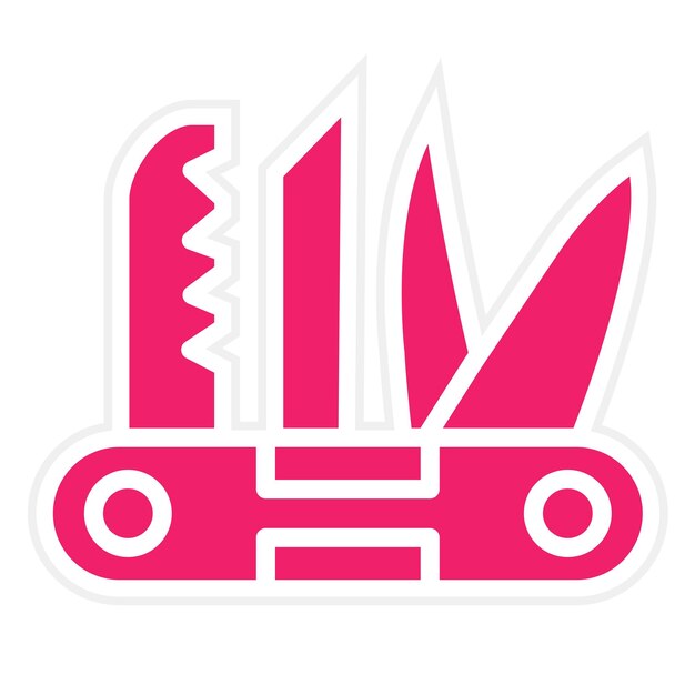 Diseño vectorial Estilo de icono de herramienta múltiple