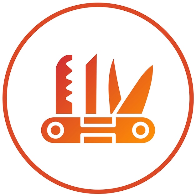 Diseño vectorial Estilo de icono de herramienta múltiple