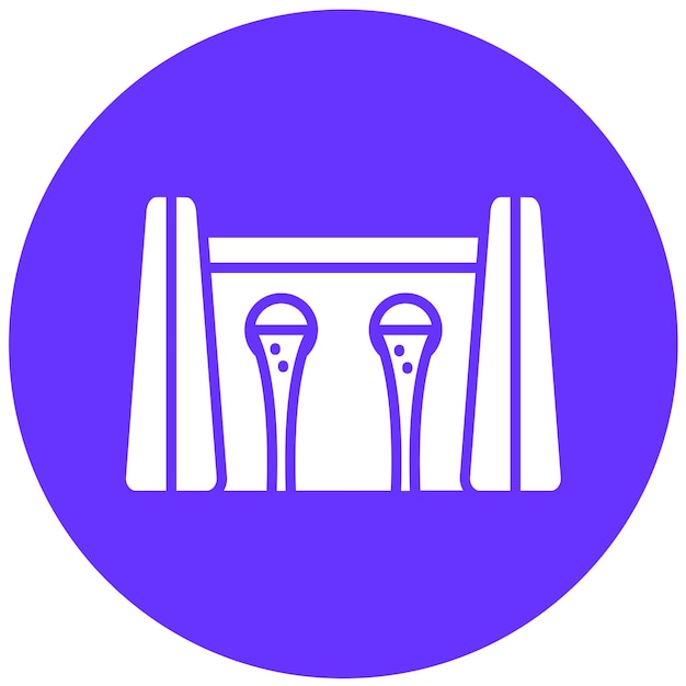 Diseño vectorial Estilo del icono hidroeléctrico