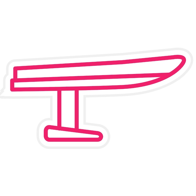 Diseño vectorial Estilo del icono de hidroplano sentado