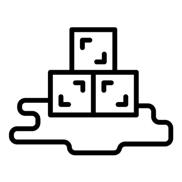 Diseño vectorial Estilo del icono de hielo
