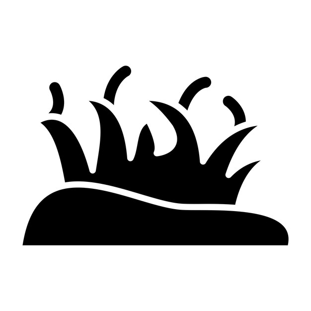 Diseño vectorial Estilo del icono de la hierba del desierto