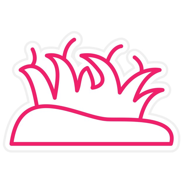 Diseño vectorial Estilo del icono de la hierba del desierto
