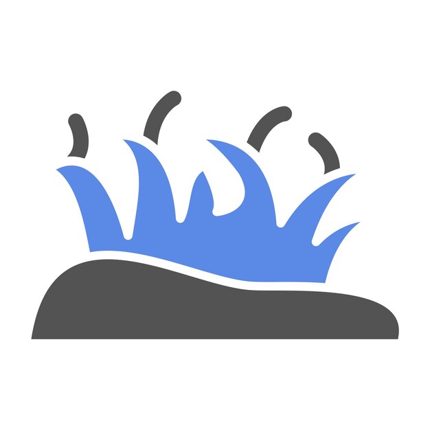 Diseño vectorial Estilo del icono de la hierba del desierto