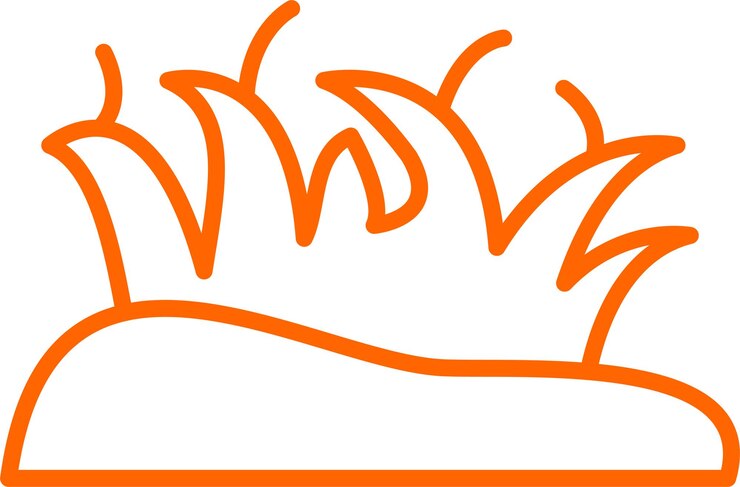 Vector diseño vectorial estilo del icono de la hierba del desierto