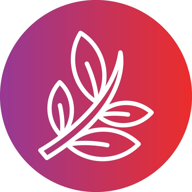 Diseño vectorial del estilo del icono de las hierbas