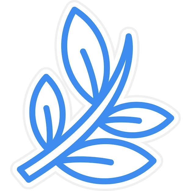 Diseño vectorial del estilo del icono de las hierbas
