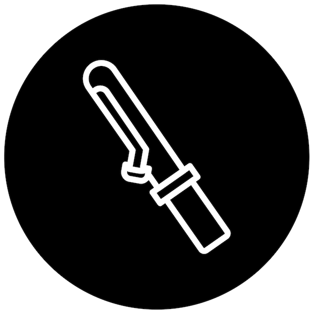 Diseño vectorial Estilo de icono de hierro rizado