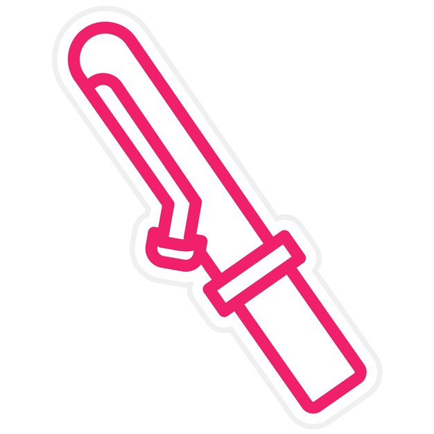 Diseño vectorial Estilo de icono de hierro rizado