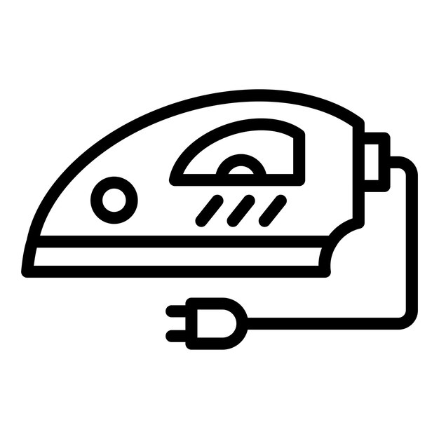 Diseño vectorial estilo de icono de hierro de vapor