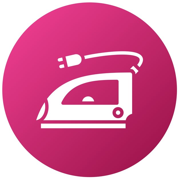 Diseño vectorial Estilo de icono de hierro de vapor