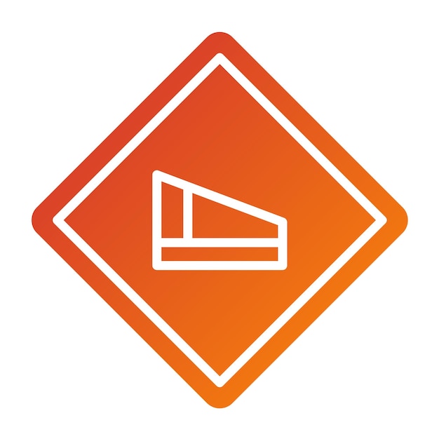 Diseño vectorial del estilo del icono de Hill Road