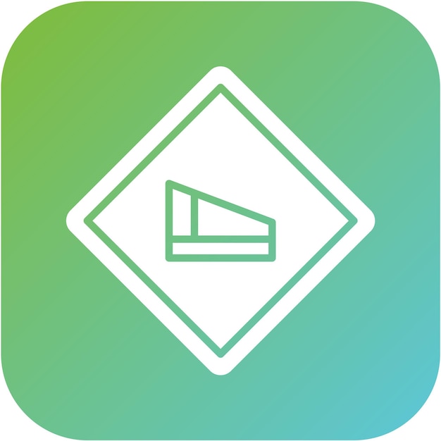 Diseño vectorial del estilo del icono de Hill Road