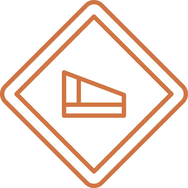 Diseño vectorial del estilo del icono de Hill Road
