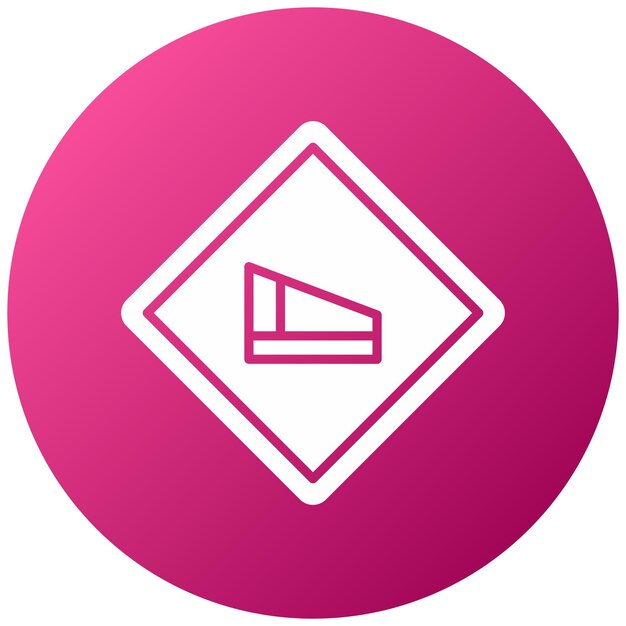 Diseño vectorial del estilo del icono de Hill Road