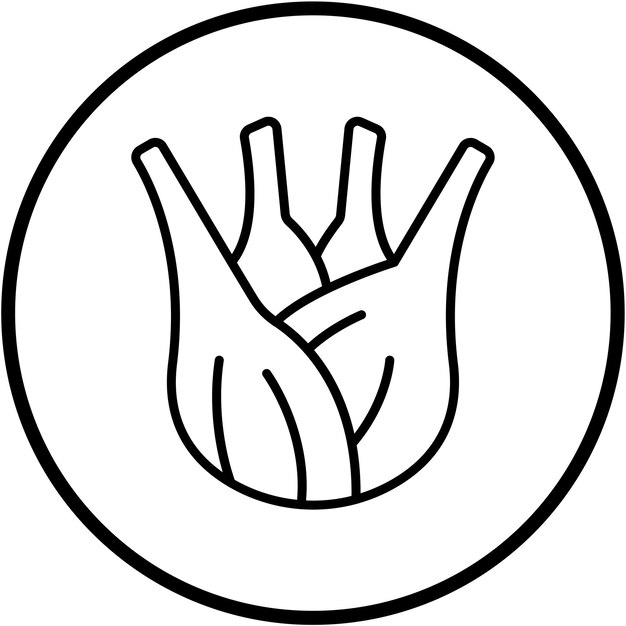 Diseño vectorial Estilo del icono de hinojo