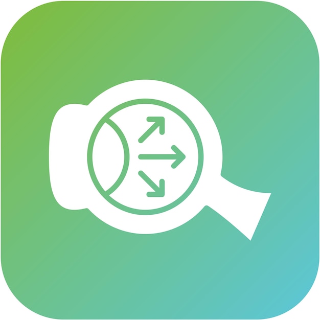 Diseño vectorial del estilo del icono de la hipertensión ocular