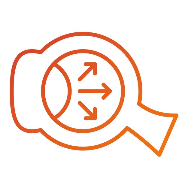 Diseño vectorial del estilo del icono de la hipertensión ocular