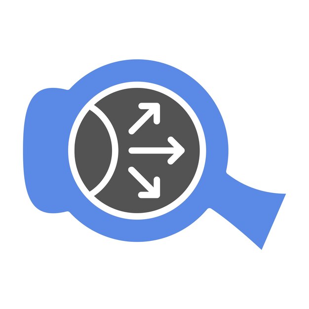 Diseño vectorial del estilo del icono de la hipertensión ocular