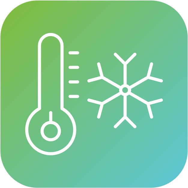 Diseño vectorial Estilo del icono de hipotermia