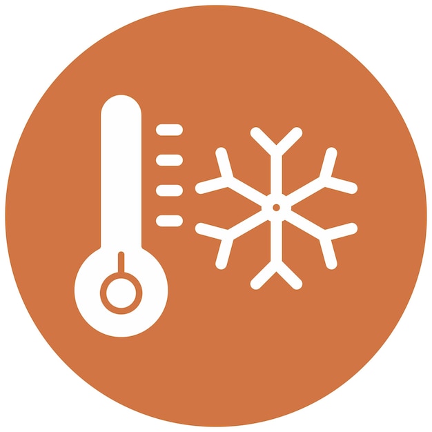 Diseño vectorial Estilo del icono de hipotermia