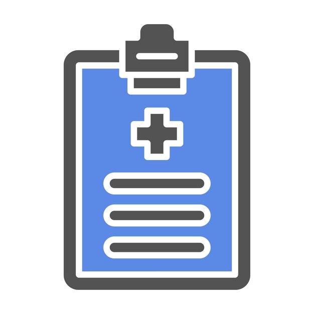 Diseño vectorial Estilo de icono de historia médica