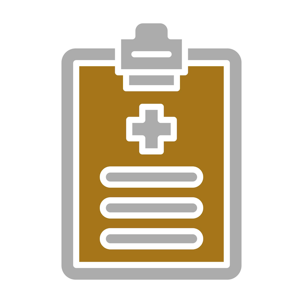 Diseño vectorial Estilo de icono de historia médica