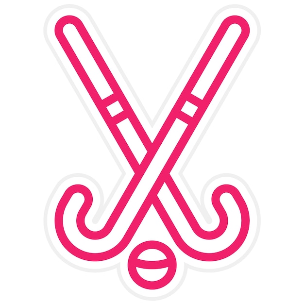 Diseño vectorial Estilo de icono de hockey