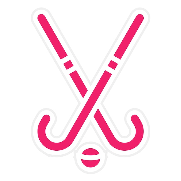 Diseño vectorial Estilo de icono de hockey