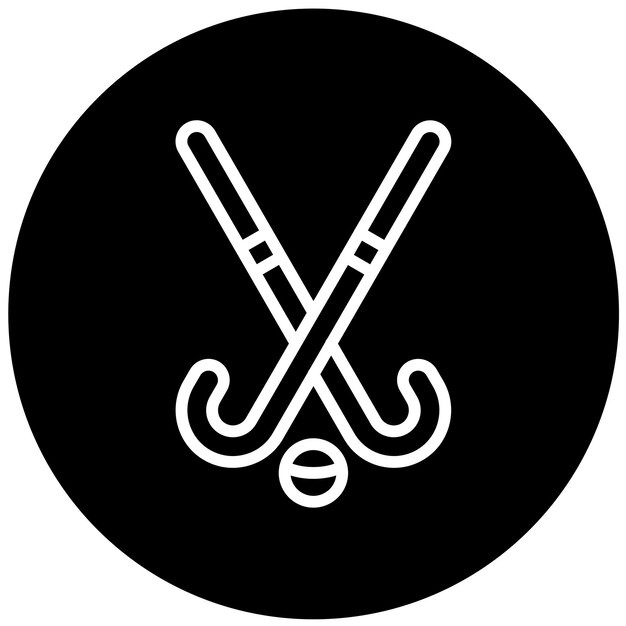 Diseño vectorial Estilo de icono de hockey
