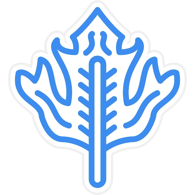Diseño vectorial Estilo del icono de la hoja de arce