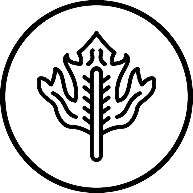 Diseño vectorial Estilo del icono de la hoja de arce