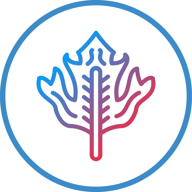 Diseño vectorial Estilo del icono de la hoja de arce