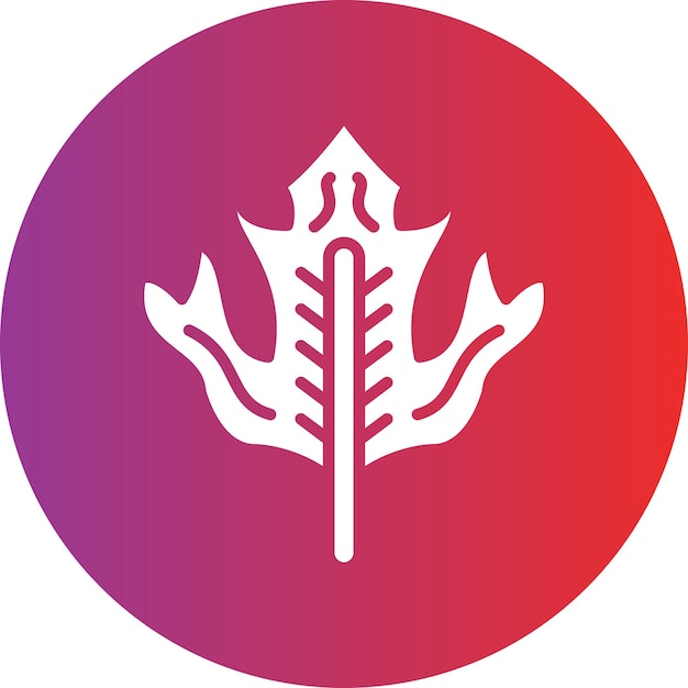 Diseño vectorial Estilo del icono de la hoja de arce