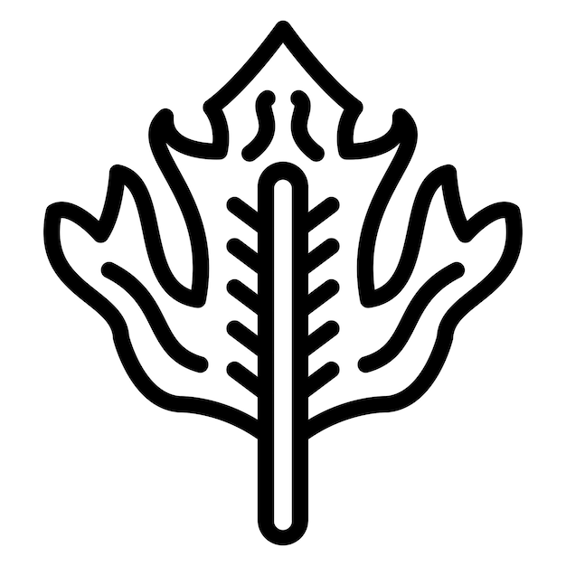 Diseño vectorial Estilo del icono de la hoja de arce