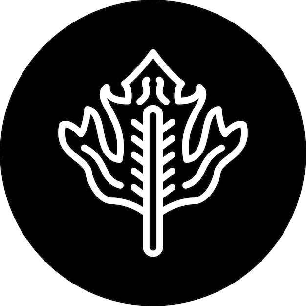 Diseño vectorial Estilo del icono de la hoja de arce