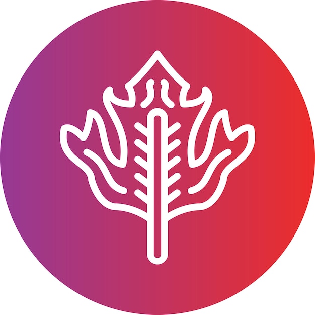 Diseño vectorial Estilo del icono de la hoja de arce