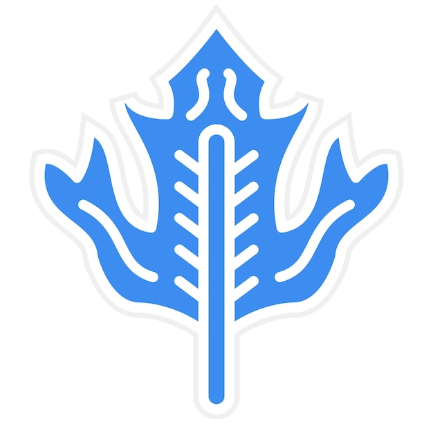 Diseño vectorial Estilo del icono de la hoja de arce