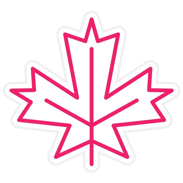 Diseño vectorial Estilo del icono de la hoja de arce