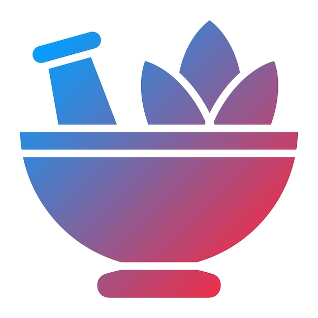 Diseño vectorial del estilo del icono de la hoja de hierba