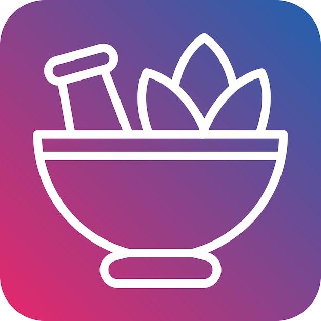 Diseño vectorial del estilo del icono de la hoja de hierba